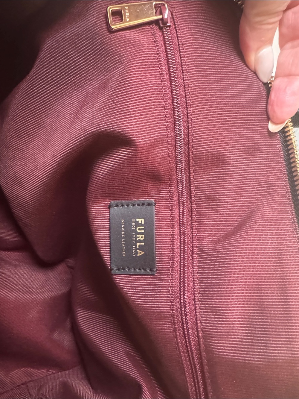 Furla Code Black Leather Dome Satchel with Detachable Strap - Picture 3 of 13